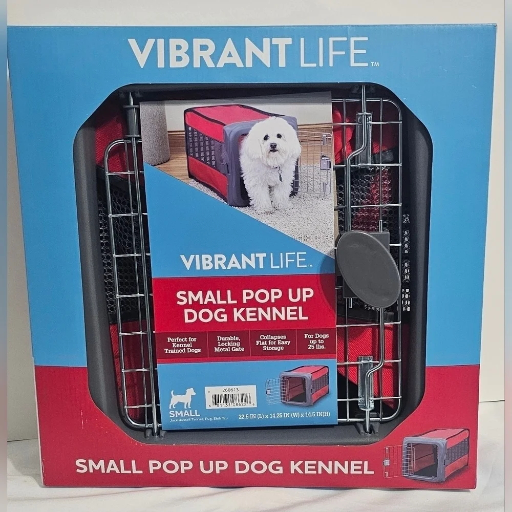 NEW Vibrant life Small Pop-Up Dog Kennel